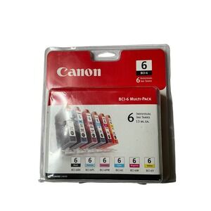 Canon BCI 6 Multi Pack Individual Ink Tanks 6 Colors‎ Genuine
